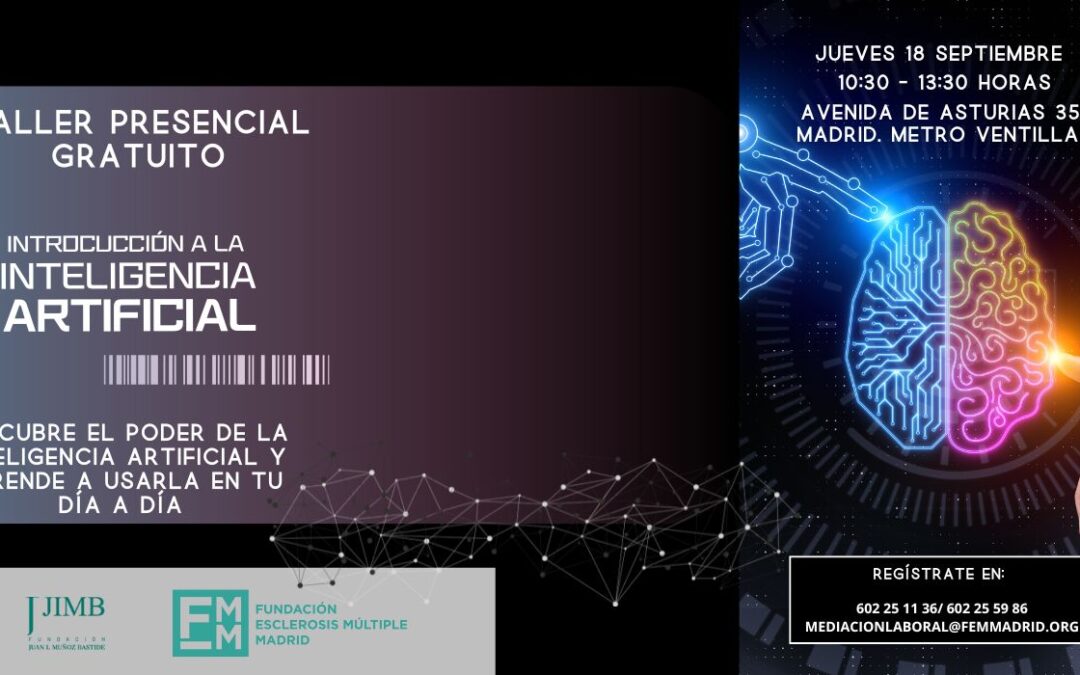 anuncio de un curso gratuito presencial de Inteligencia Artificial